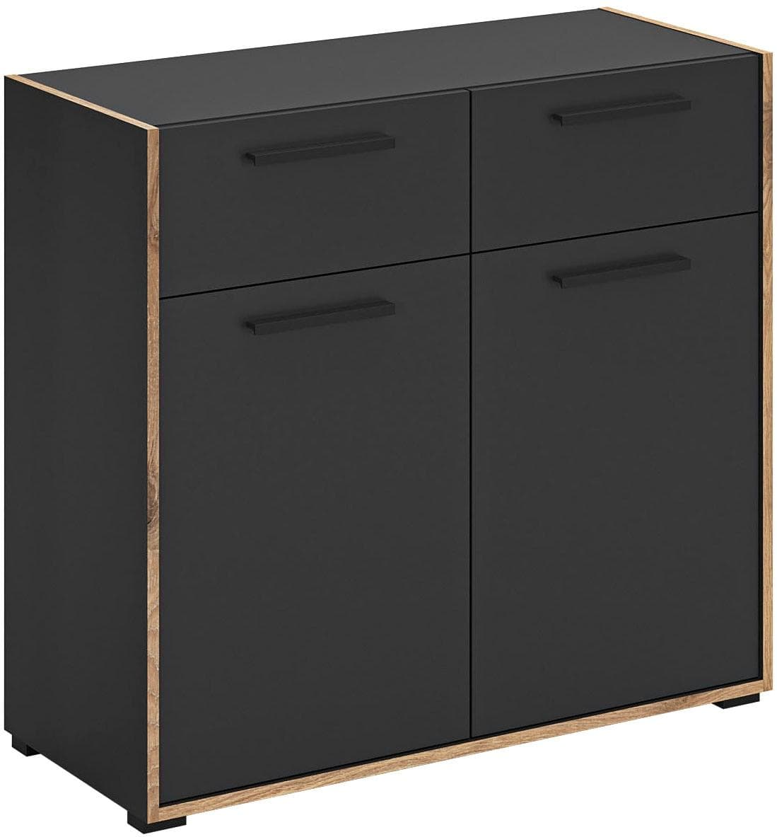 Kommode INOSIGN MUSTA Basalt grau/Nox Oak Nachbildung 95x86x37 cm