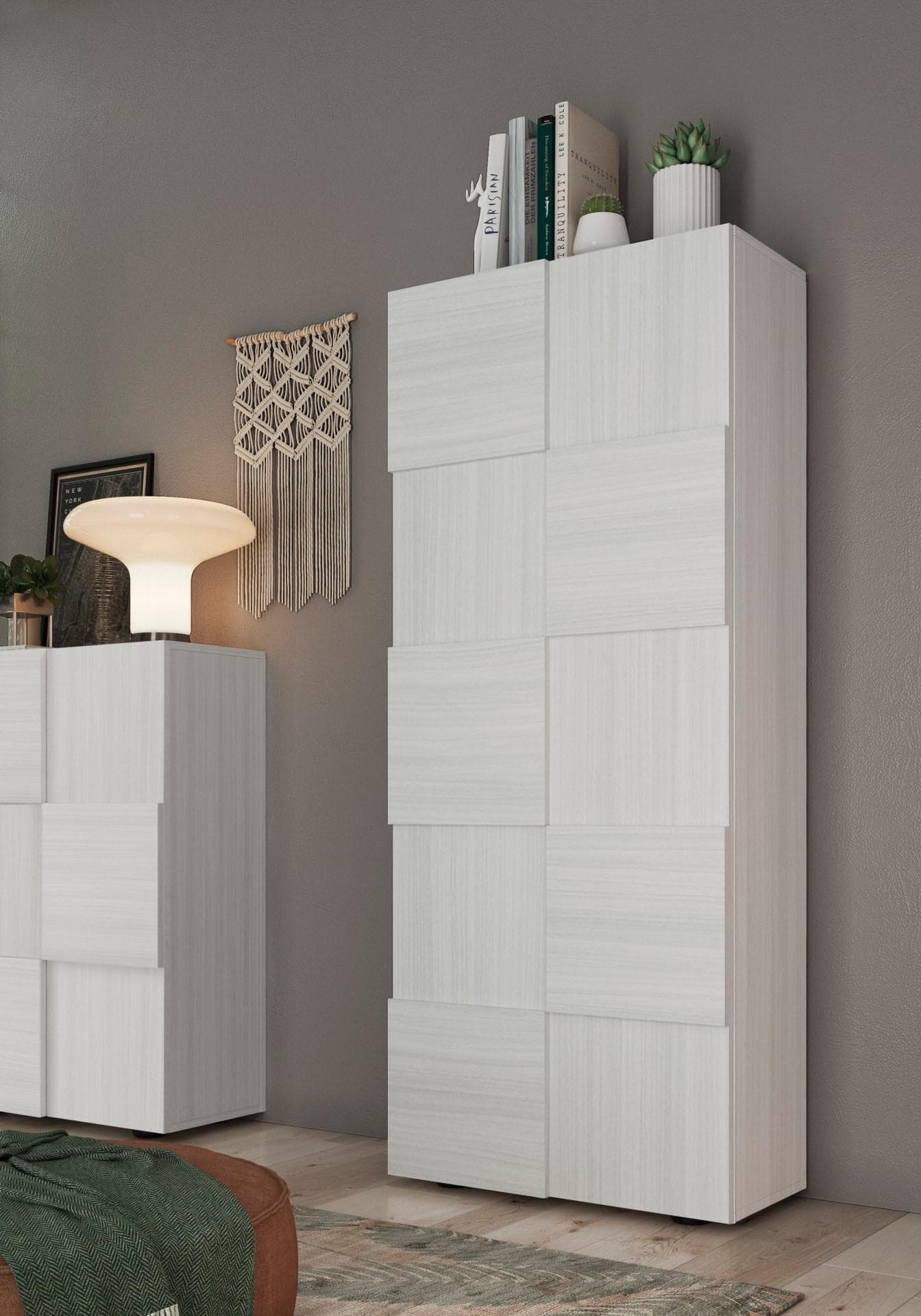HOME AFFAIRE Garderobenschrank Dama Grau Eucalipto 3D-Optik