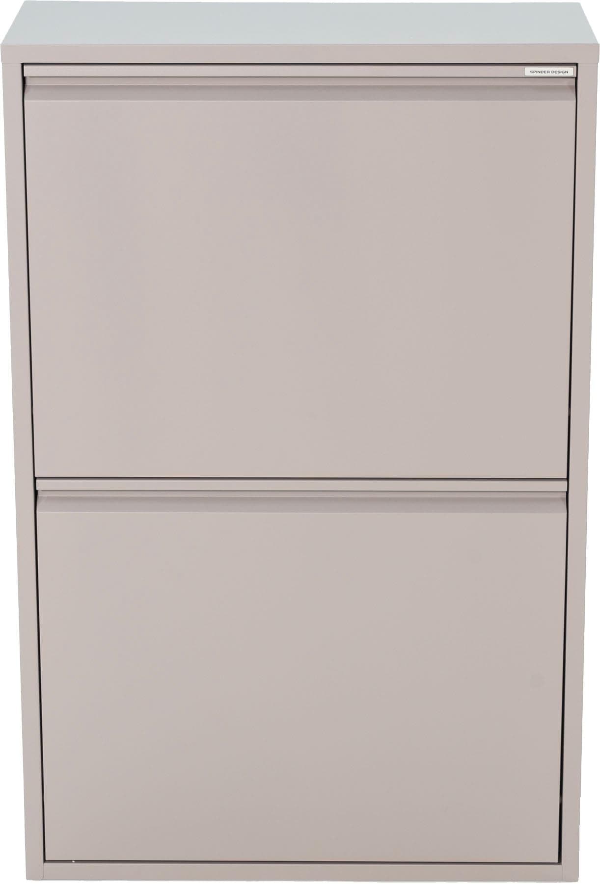 Mülltrennsystem SPINDER DESIGN "GIGI 4" Grau Stahl