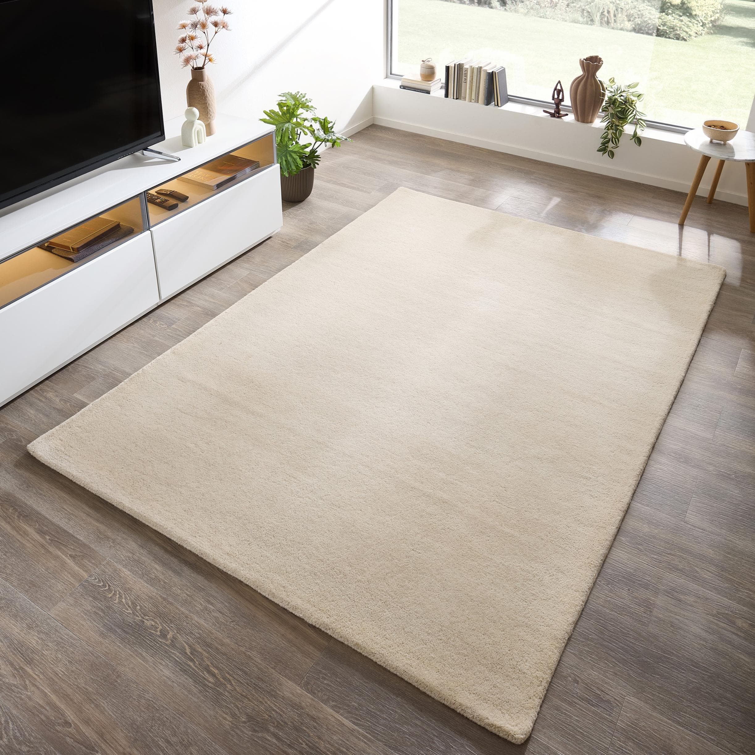 Handgefertigter Gabbeh Teppich in Beige