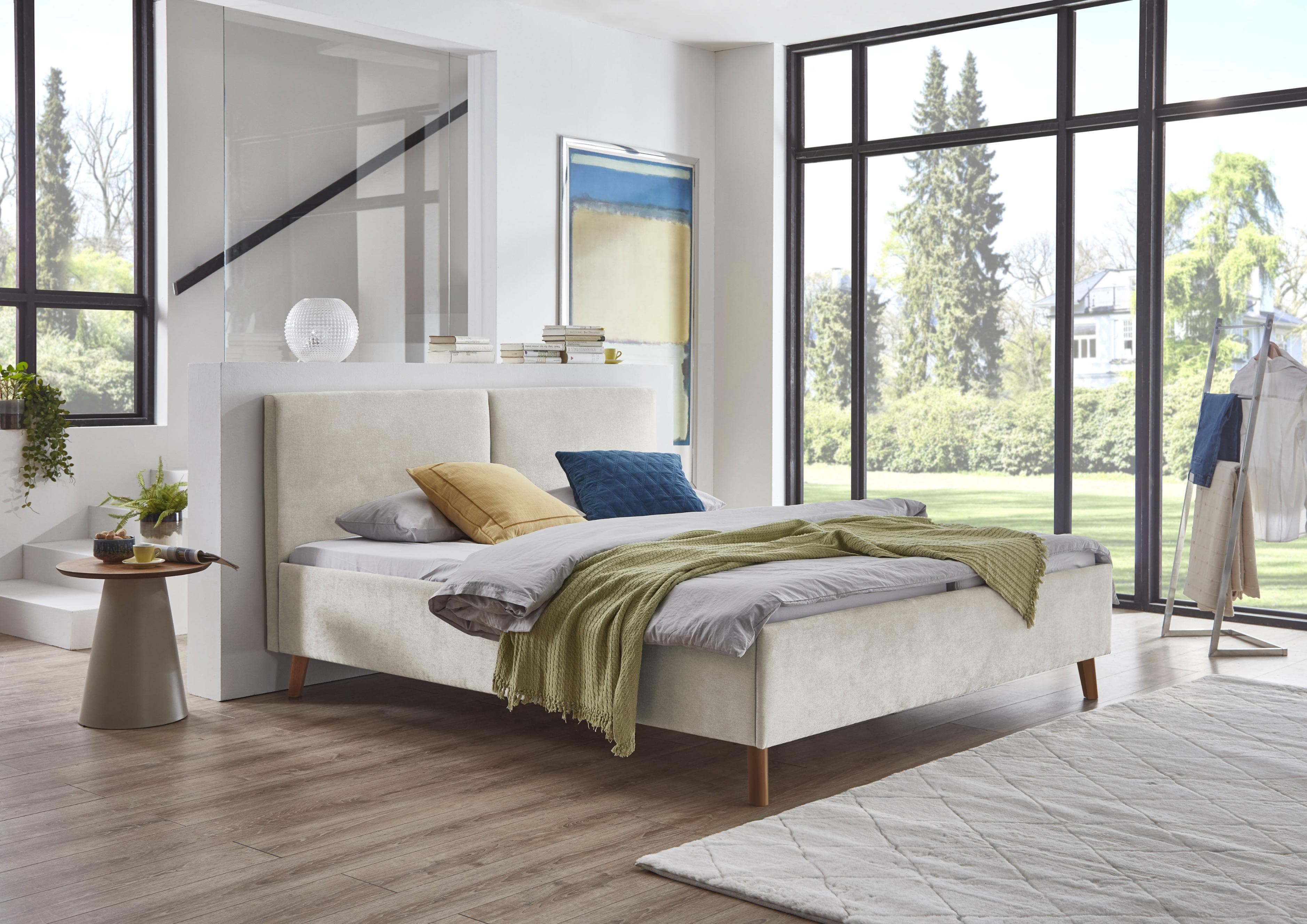 Meise Möbel Polsterbett Piano beige 180x200 cm