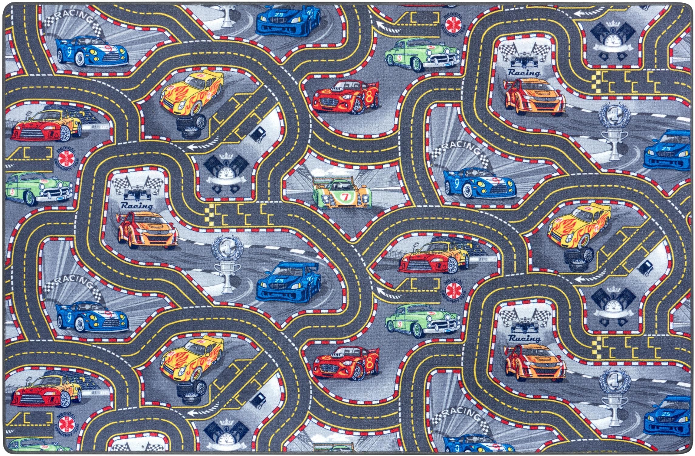 HANSE Home Kinderteppich Spielteppich - Grau, Motiv, Polyamid