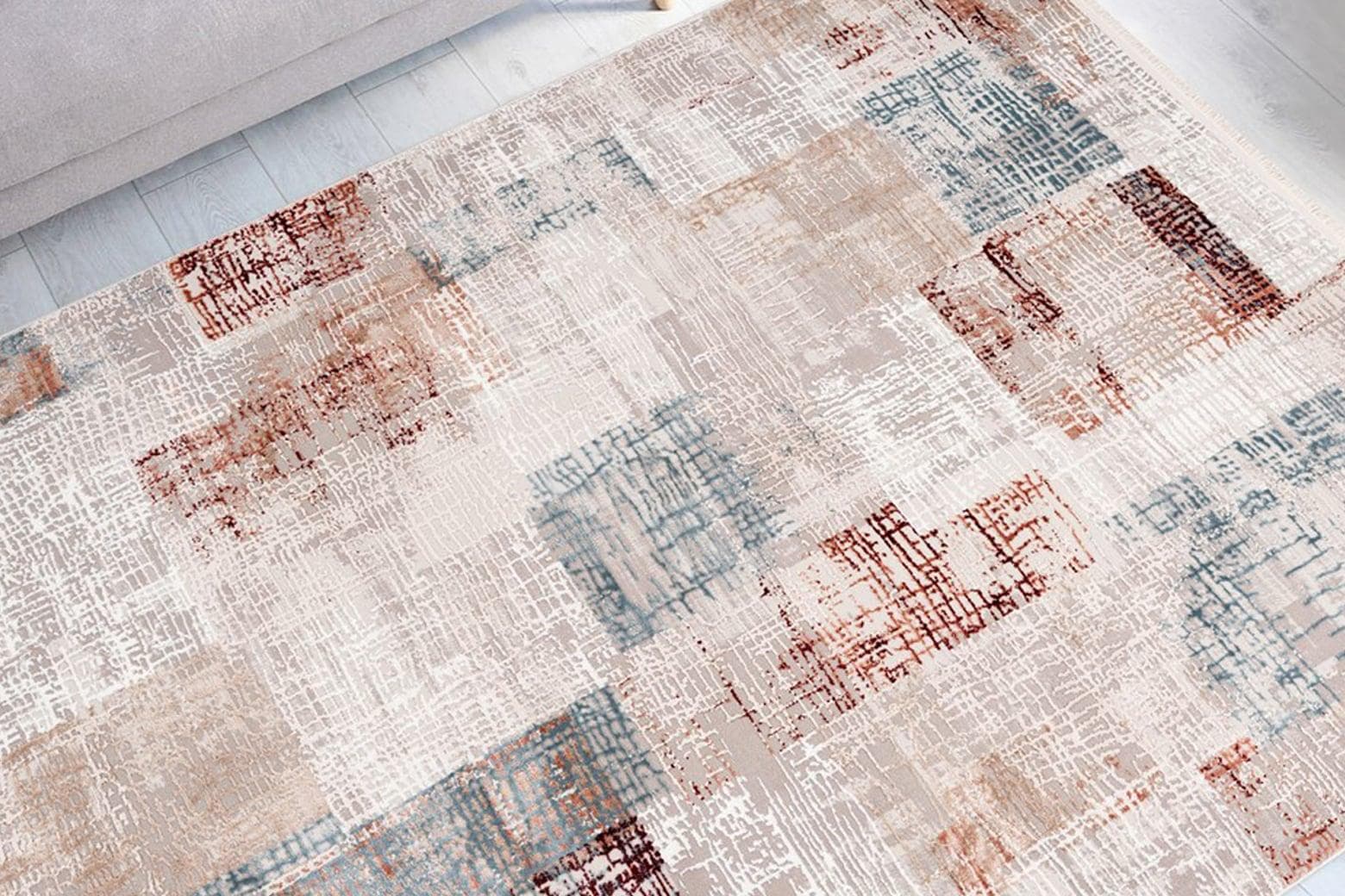ME GUSTA Teppich Akropolis 425 Vintage Grau/Rosa Polyester