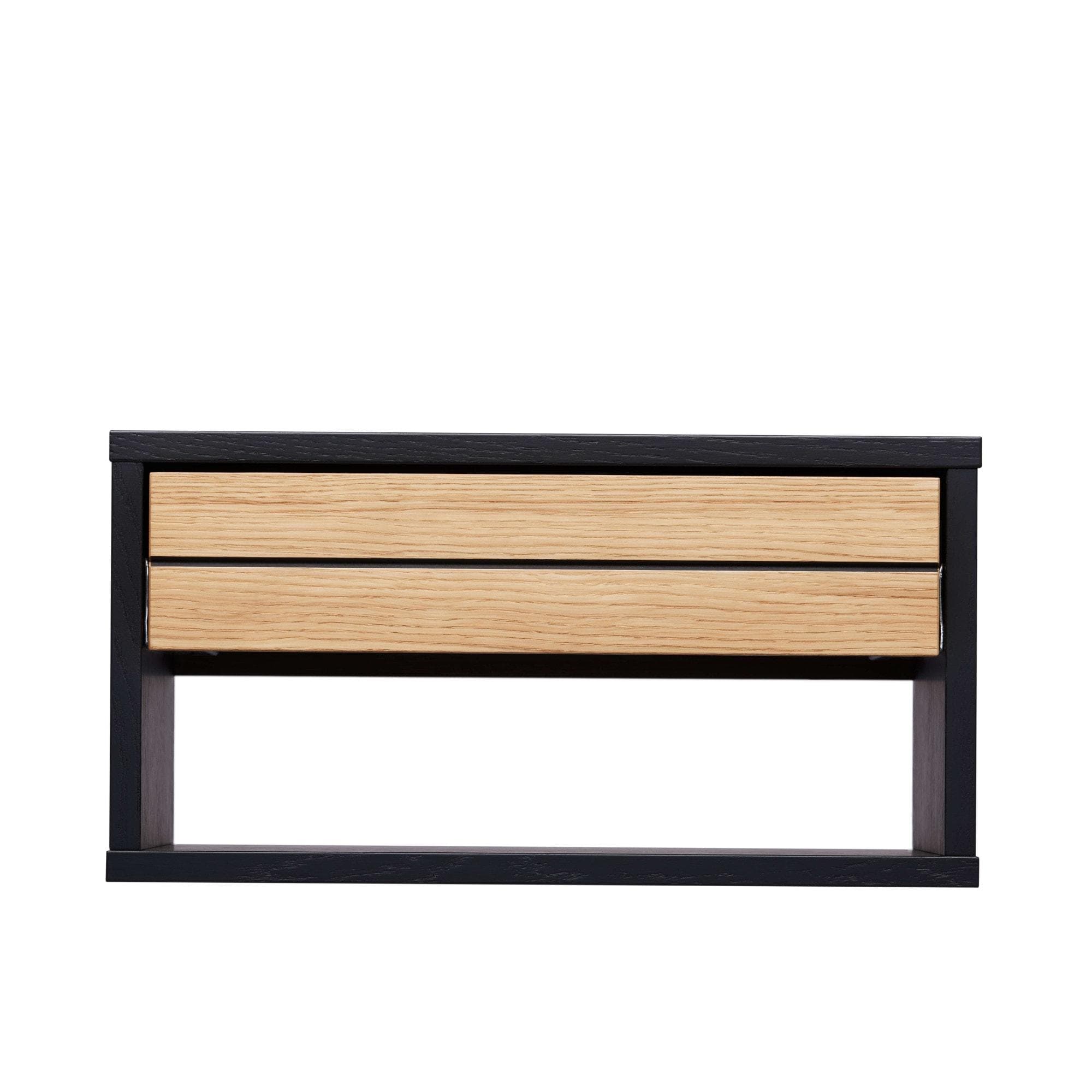 WOODMAN Nachttisch Stripe Nako Schwarz Eiche 1 Schublade