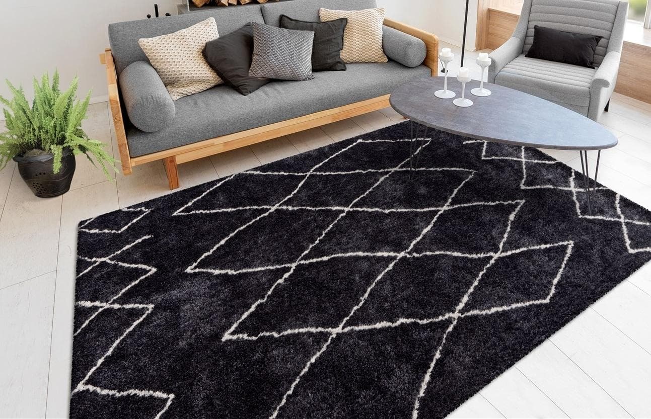 me gusta Orlando 425 Teppich - Hochflor, Anthrazit, Polyester
