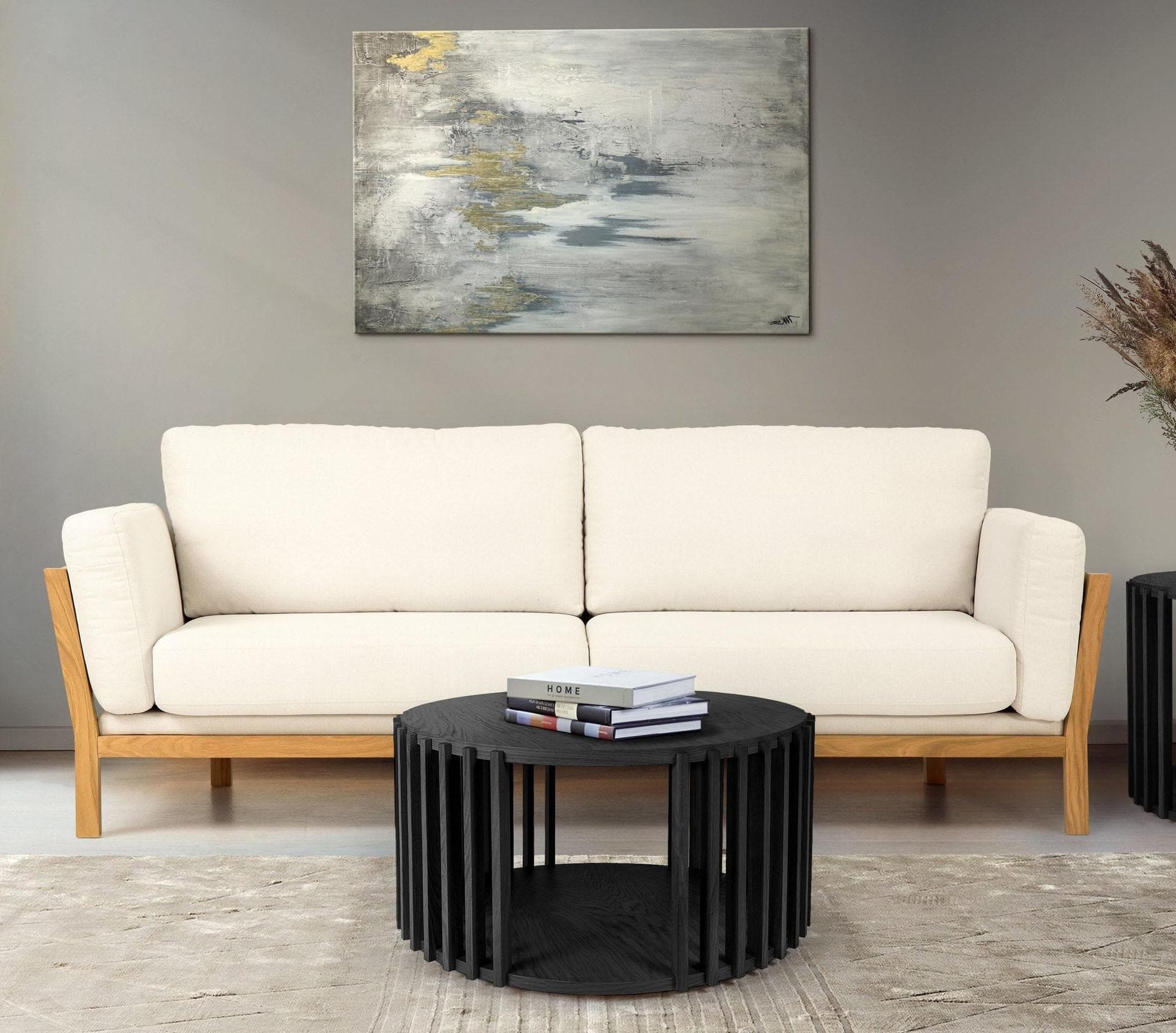 Couchtisch WOODMAN Drum Schwarz Eiche