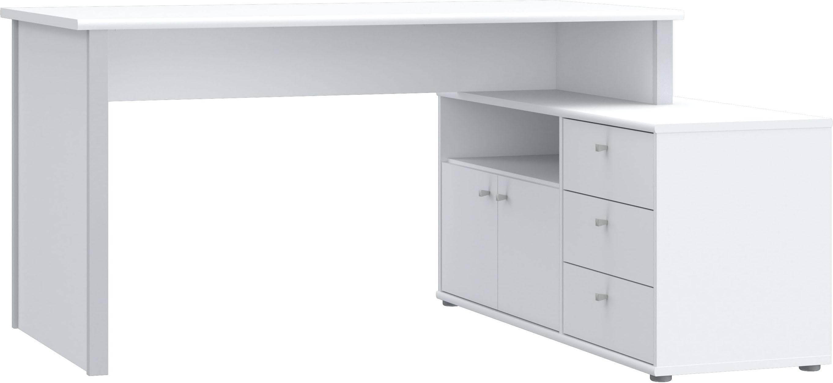Eckschreibtisch FORTE Tempra Weiß