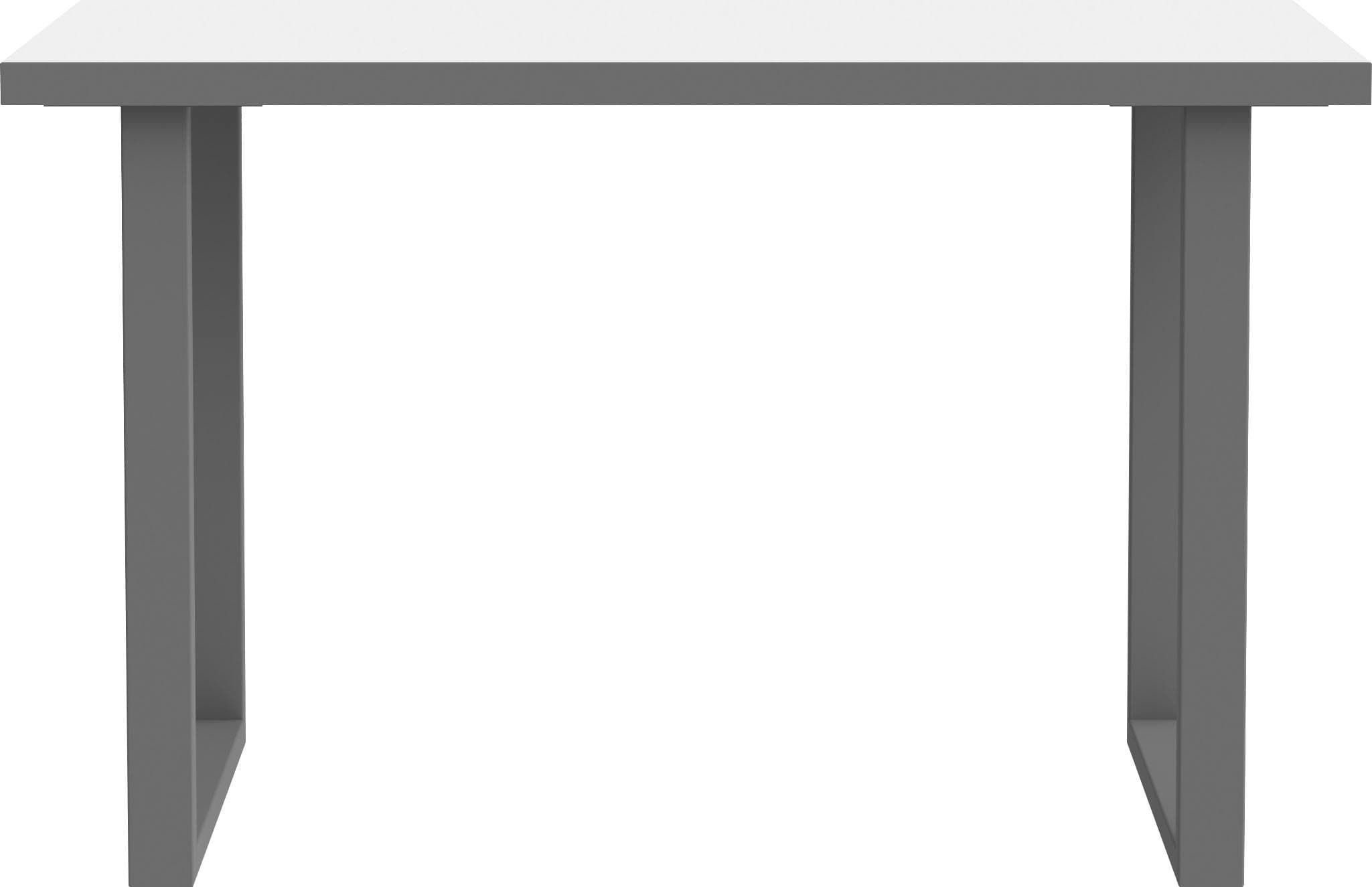 FORTE Schreibtisch Keflav Weiß U-Gestell