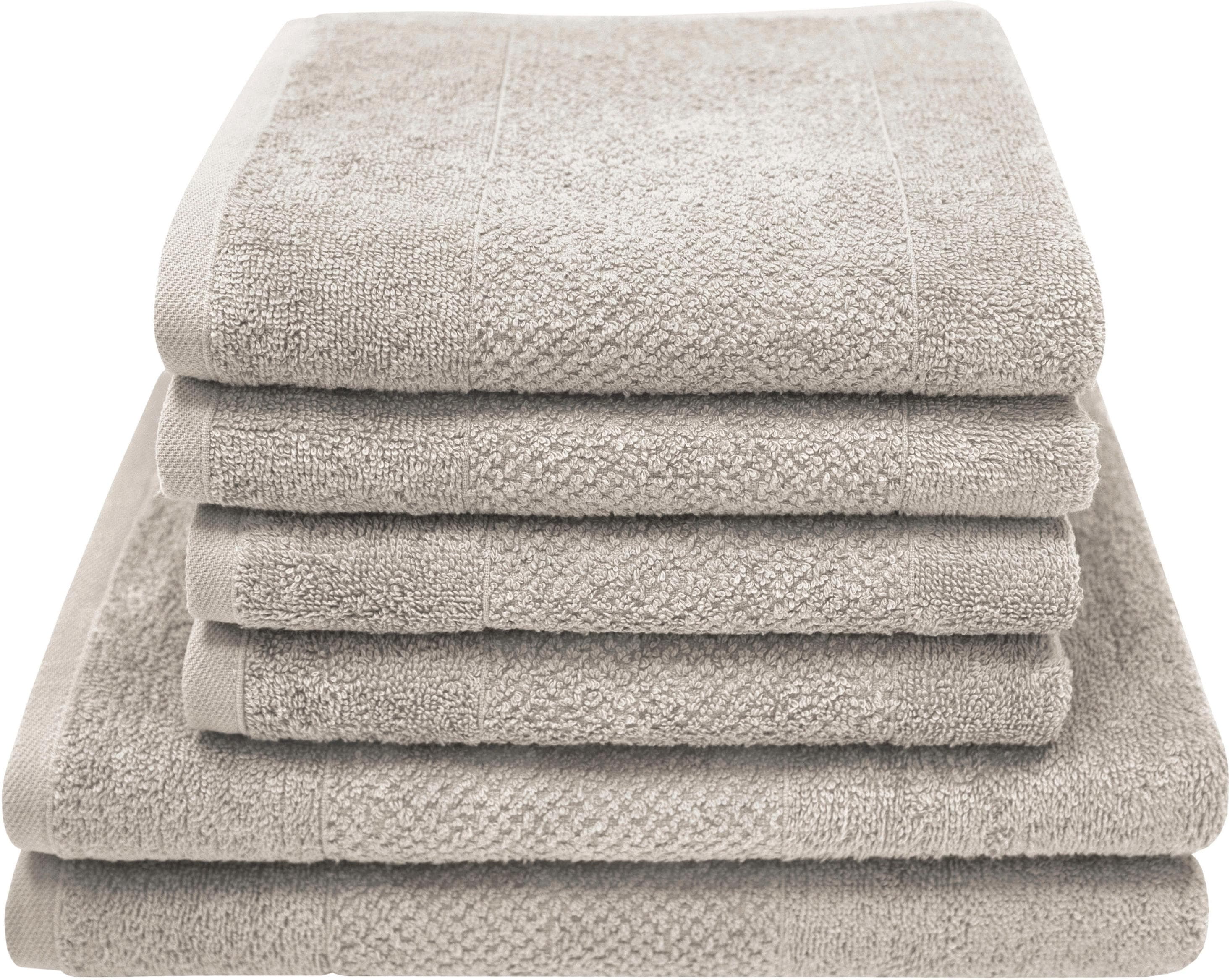 DYCKHOFF Handtuch Set 6-tlg. Beige Walkfrottier