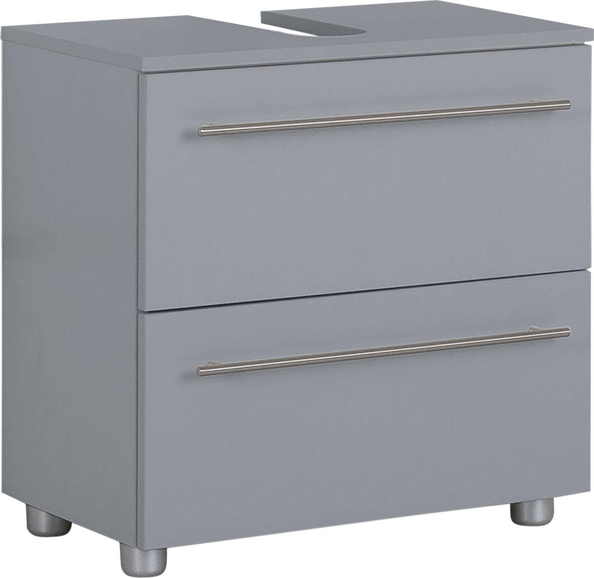 OPTIFIT Waschbeckenunterschrank Bern 60cm Basalt Grau mit Soft-Close