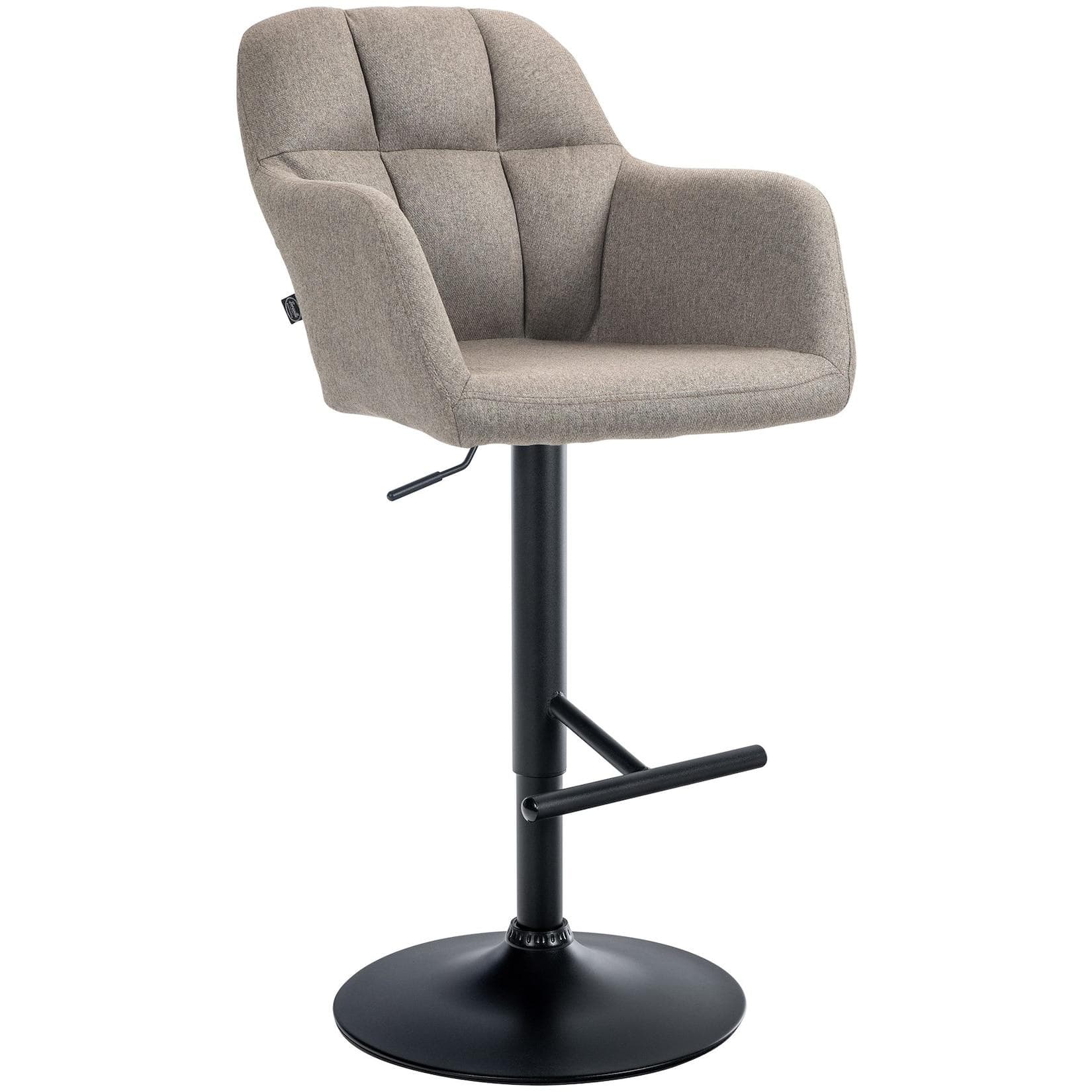 CLP Barhocker Natoma Stoff 360° Drehbar Höhenverstellbar