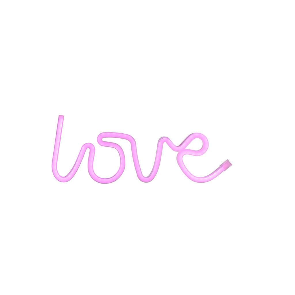 JUST LIGHT LED Wandleuchte NEON-LOVE USB Pink