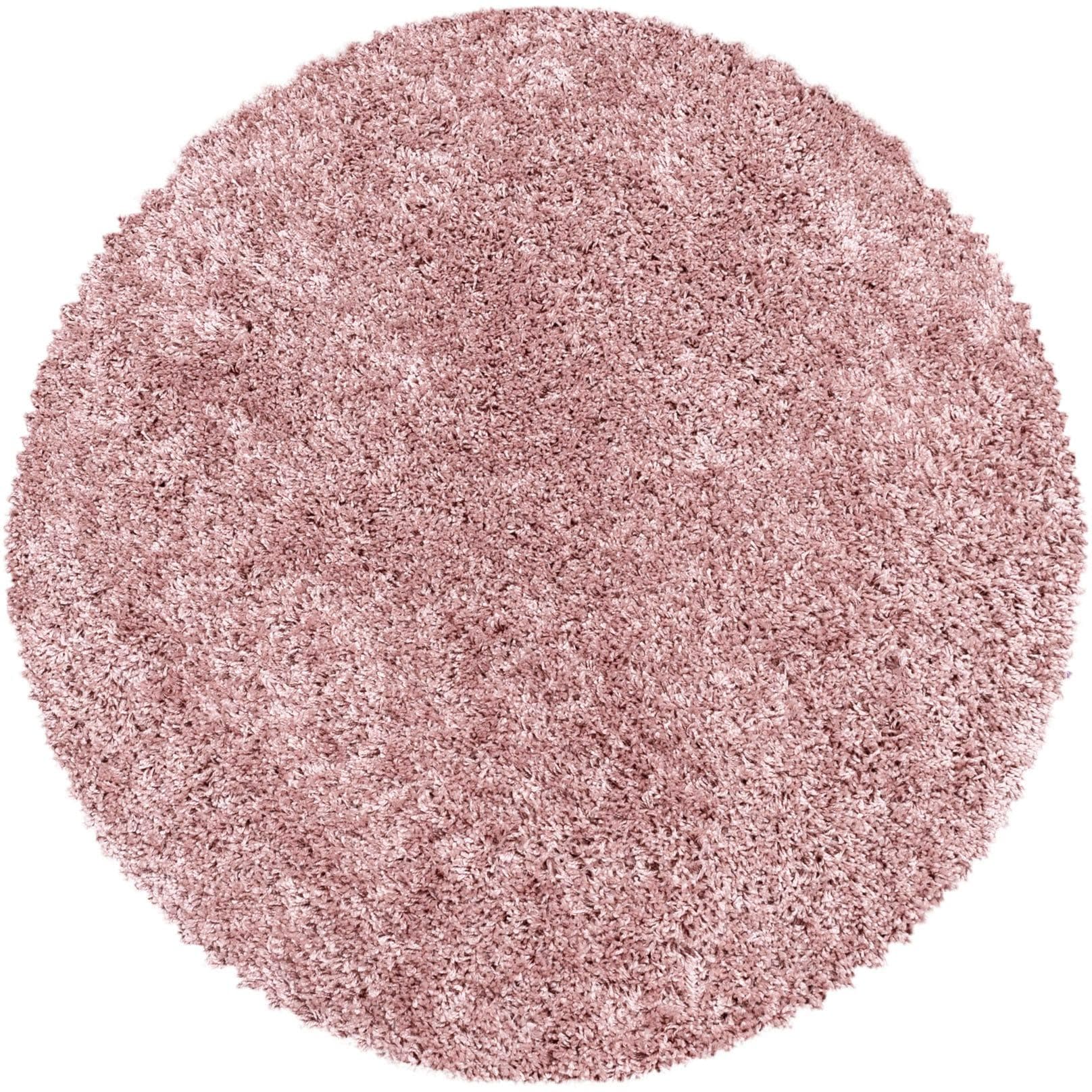 Ayyildiz Teppiche Sydney Hochflor-Teppich Rosa Rund