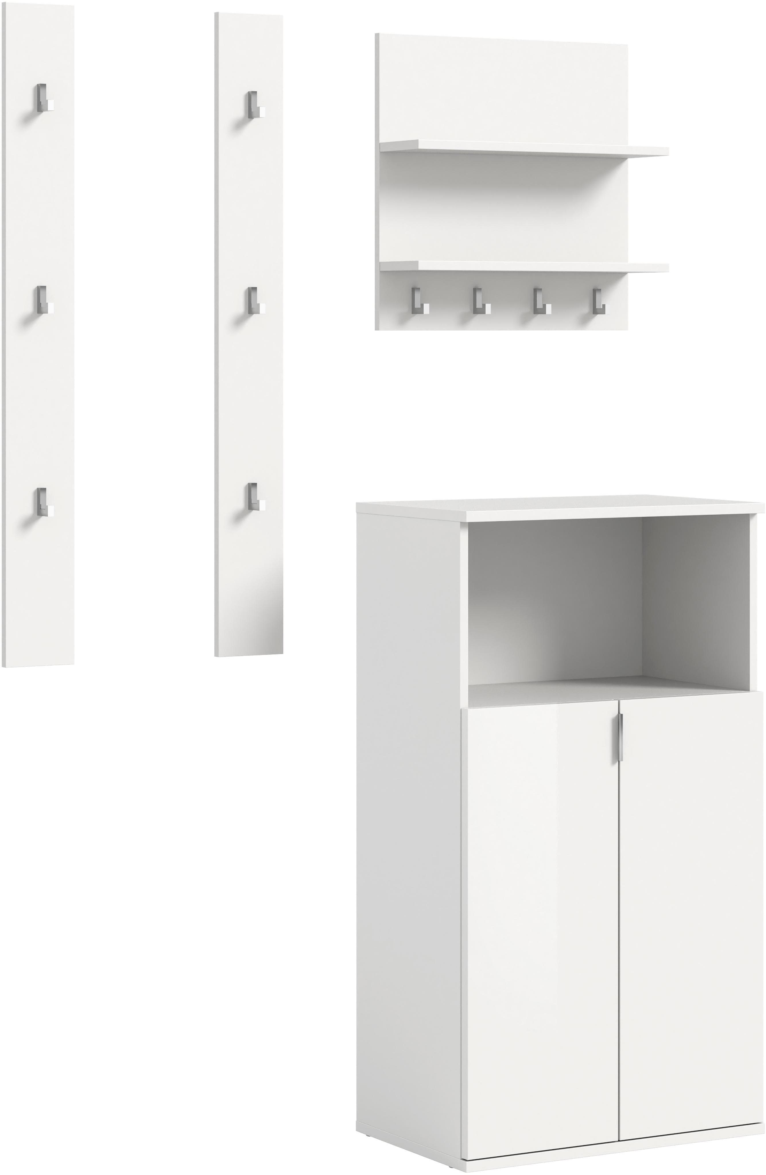 Garderoben-Set INOSIGN Trondheim 3-tlg. Weiß Hochglanz