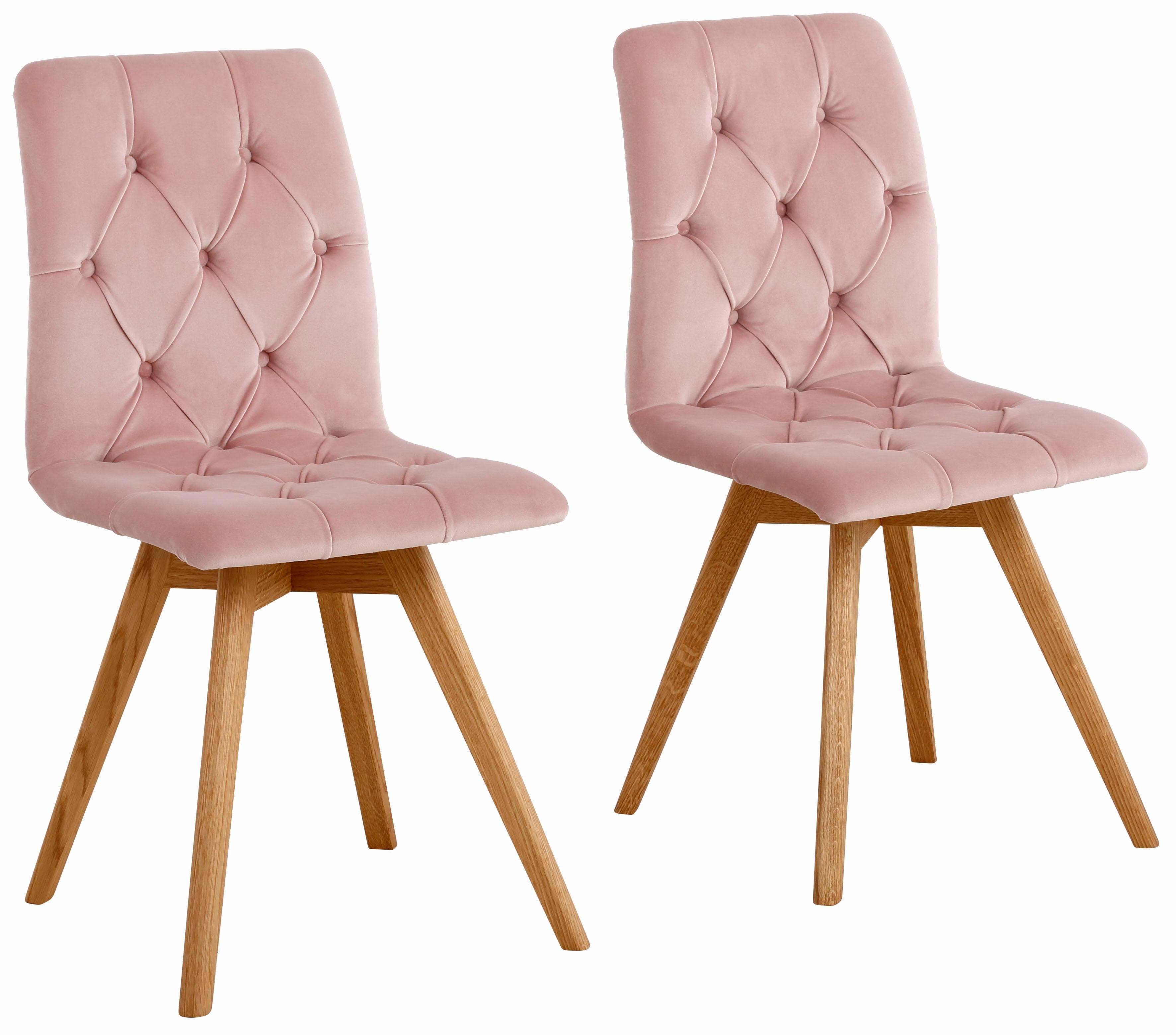 OTTO HOME Rania 4-Fußstuhl Rosa Eiche 100% Polyester