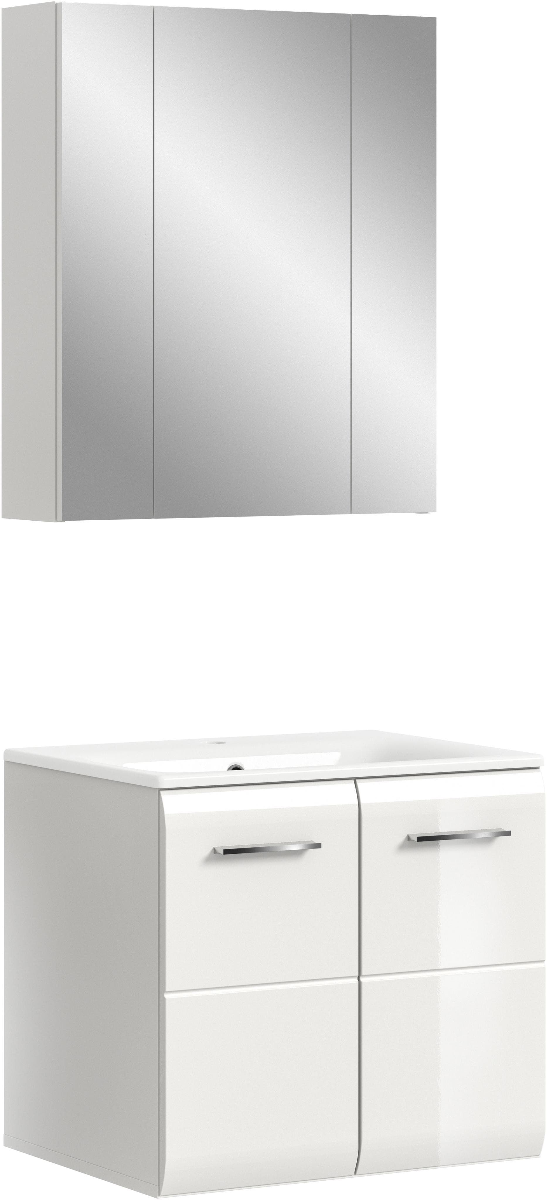 INOSIGN Badezimmer-Set Florenz Weiß Hochglanz