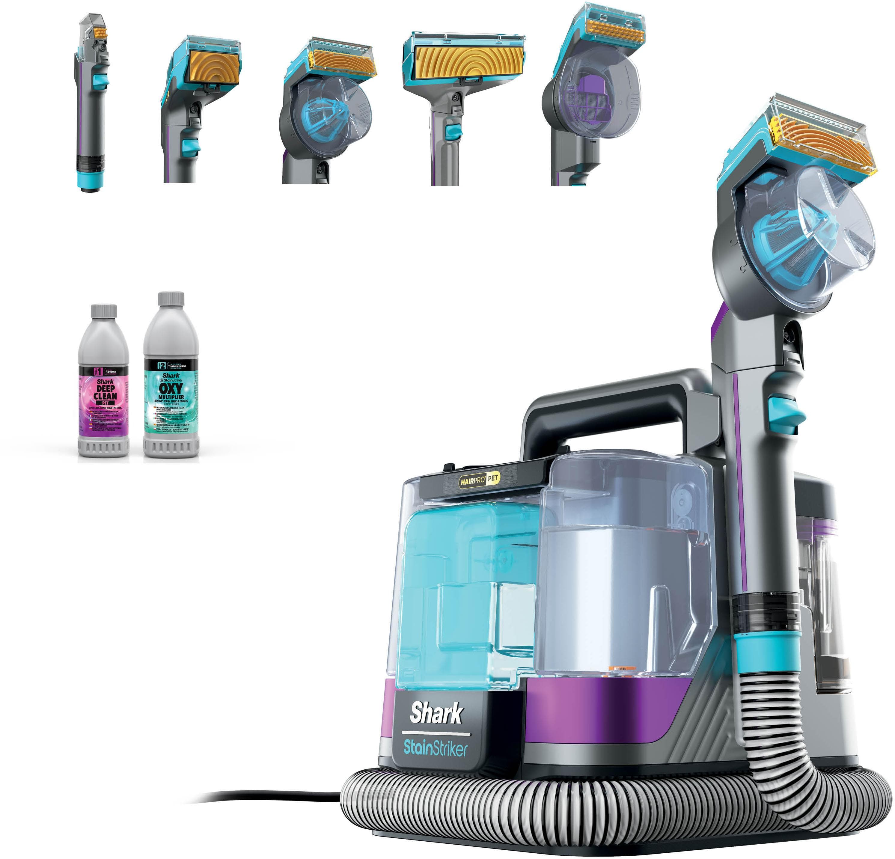 SHARK Wasch-Sauger PX250EUT Shark StainStriker HairPro Türkis Schwarz Gelb Mehrzwecksauger