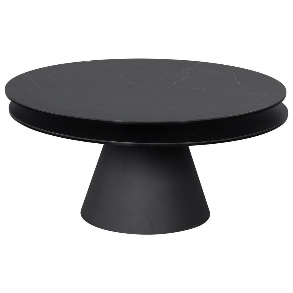 Dieter Knoll Couchtisch Anthrazit Schwarz Metall Glas Keramik Rund