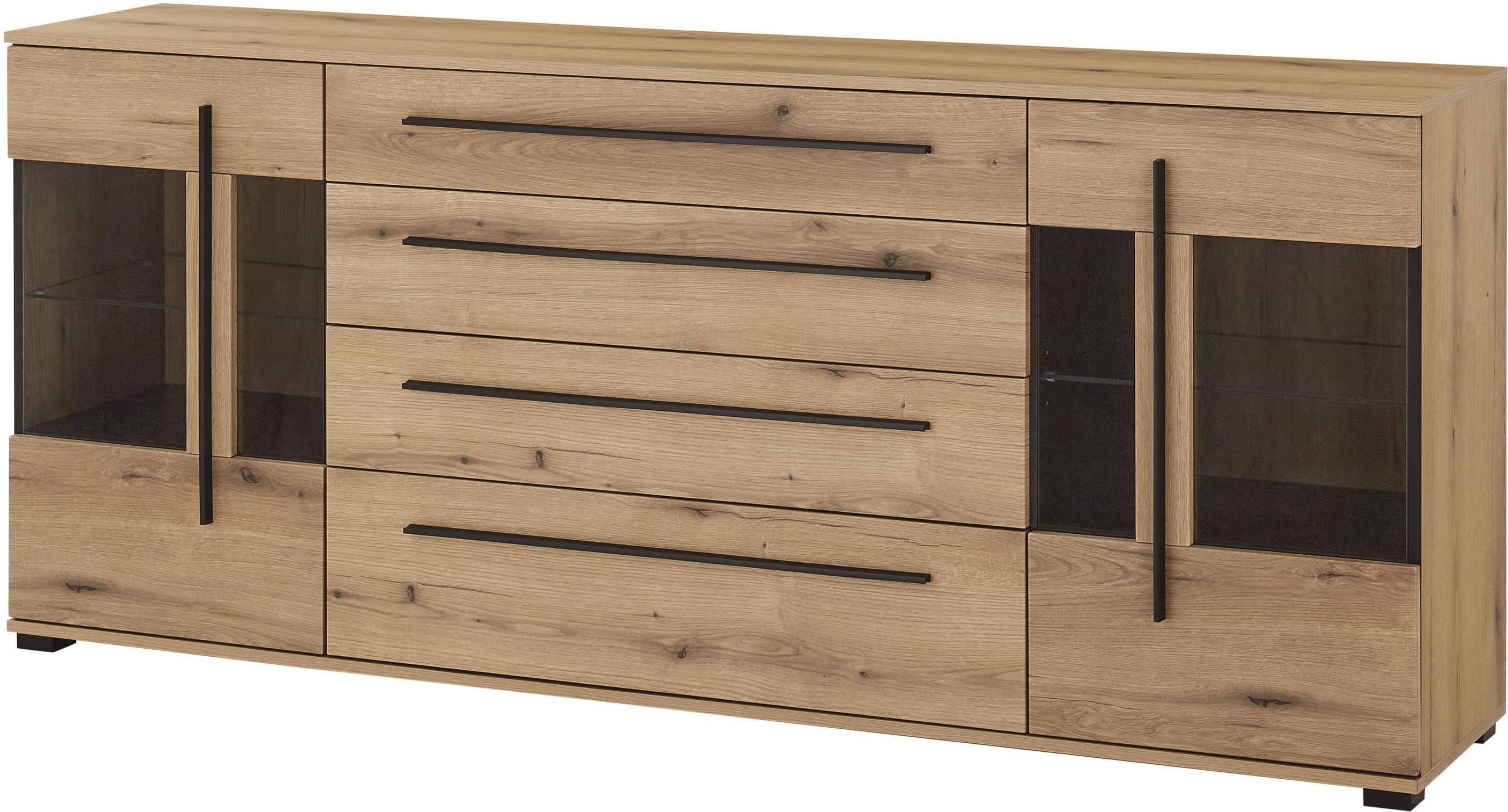 INOSIGN Cantara Sideboard: Moderner Schrank in Eiche Evoke oder Weiß mit Stangengriffen