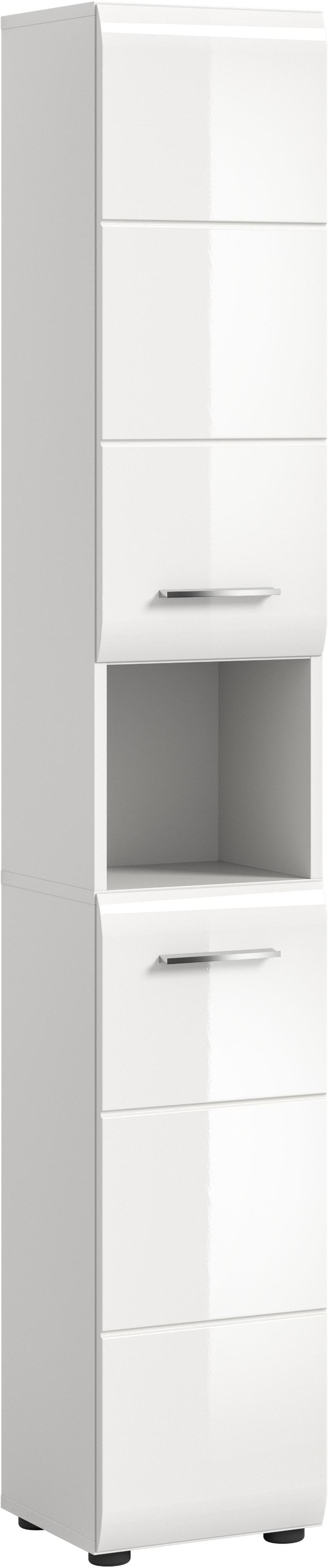 INOSIGN Stauraumschrank Florenz Weiß Hochglanz Tiefzieh 185 cm Hoch