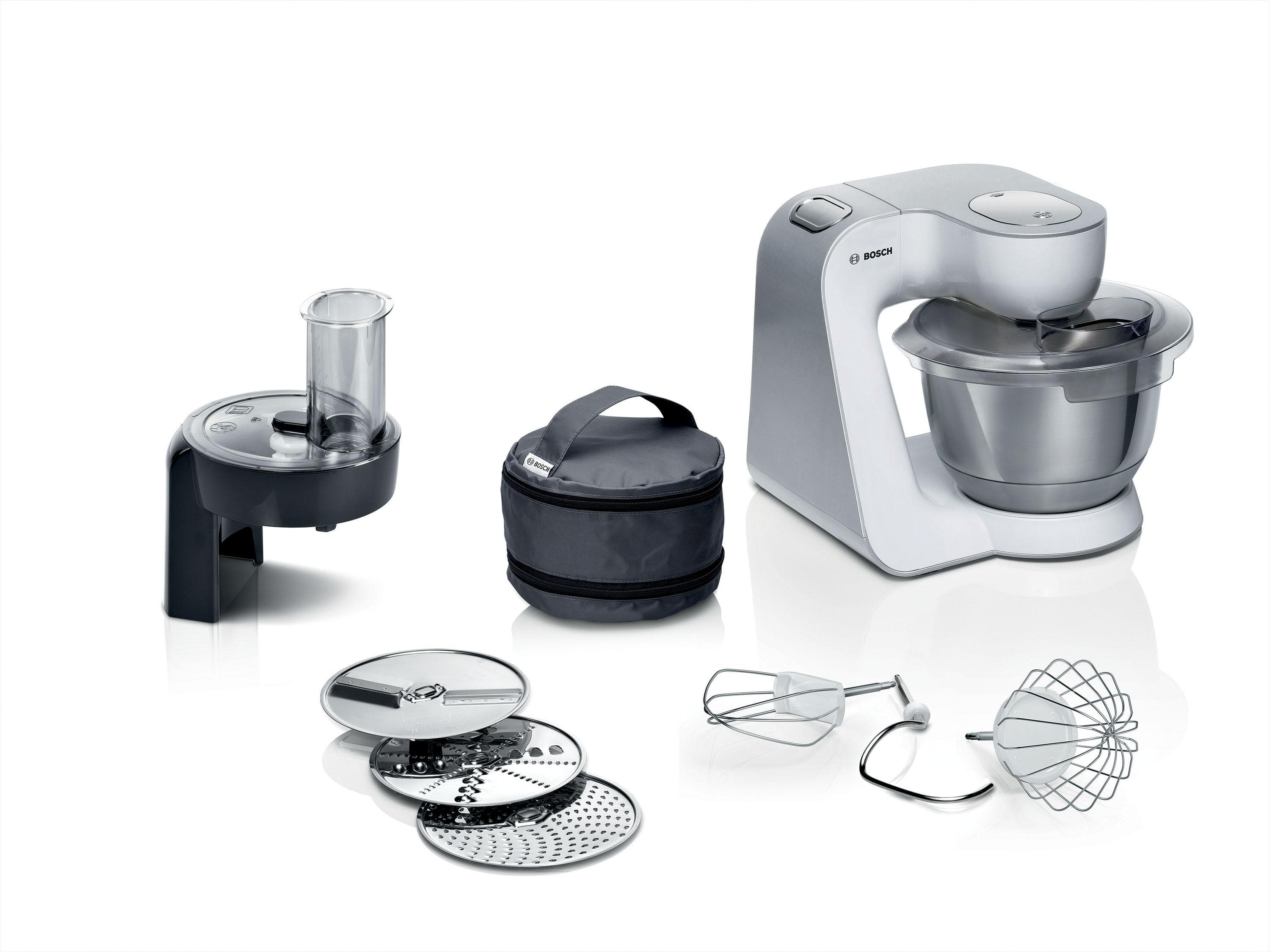 Bosch Küchenmaschine Serie 4 MUM58210 Durchlaufschnitzler 3 Scheiben Weiß