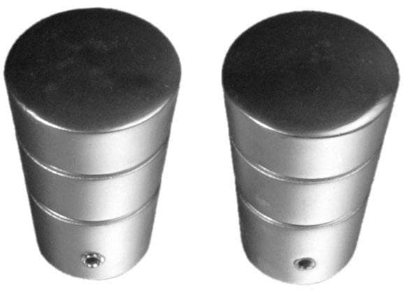 LIEDECO Gardinenstangen-Endstück Concav Matt Chrom 16mm