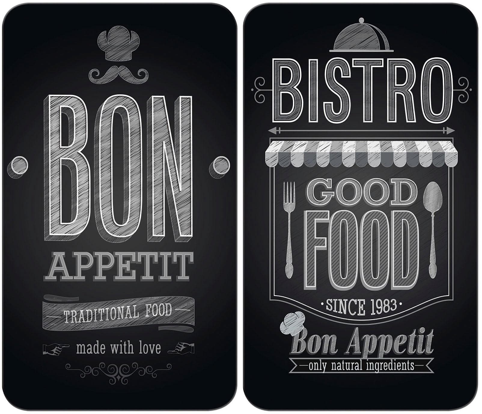WENKO Herdabdeckplatte Universal Mod. Bon Appetit 2er Set