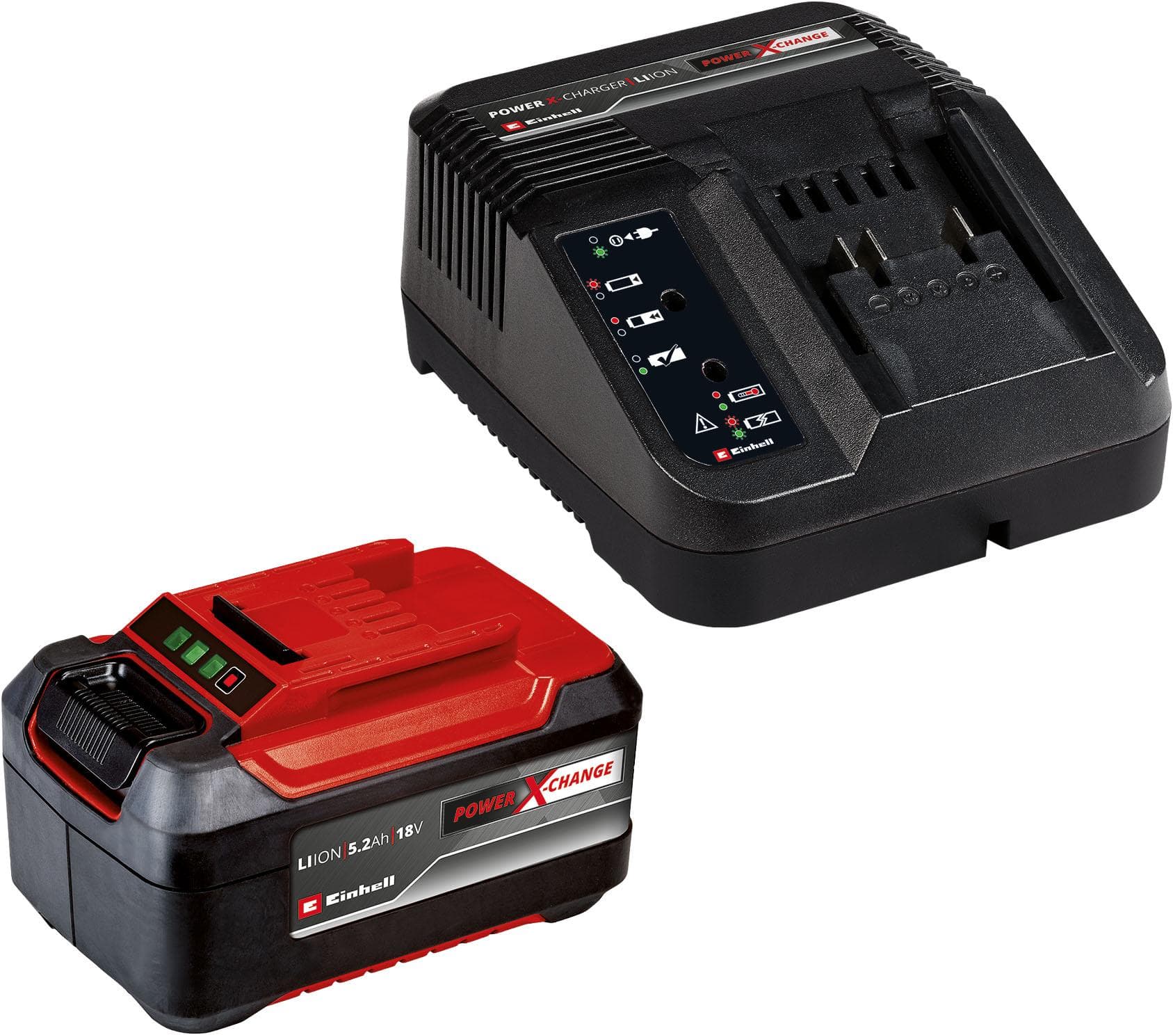 Einhell Akku Starter-Set 5,2 Ah PXC Starter-Kit Rot/Schwarz