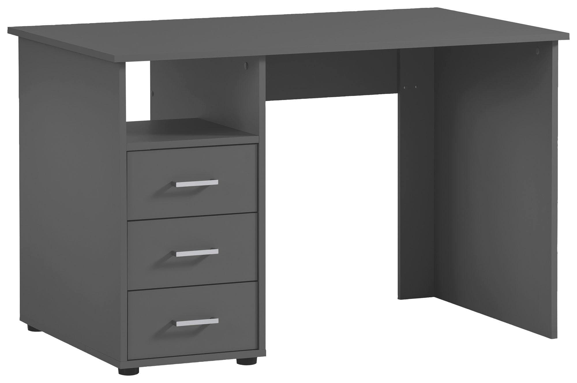 SCHILDMEYER Schreibtisch Baku Anthrazit mit Schubladen