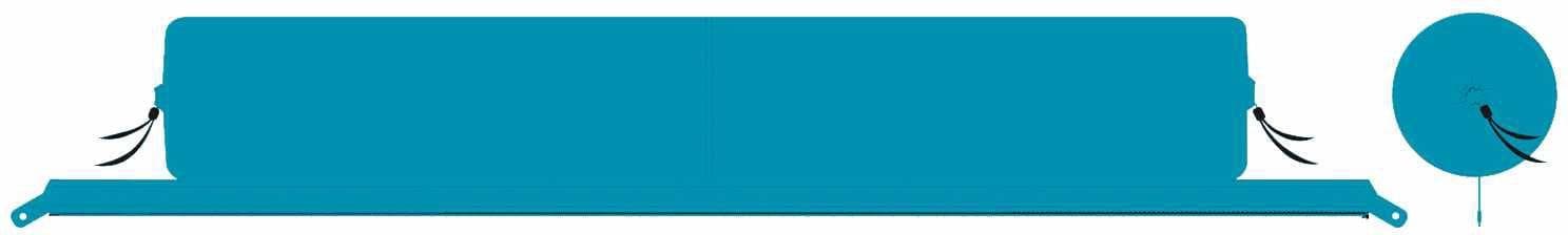 BENT Zip-XL Lounger Nackenrolle Blau Funktionskissen