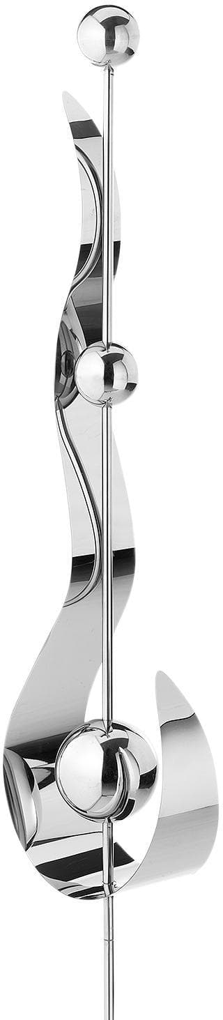 LOCKER Gartenstecker silber Edelstahl Dekofigur