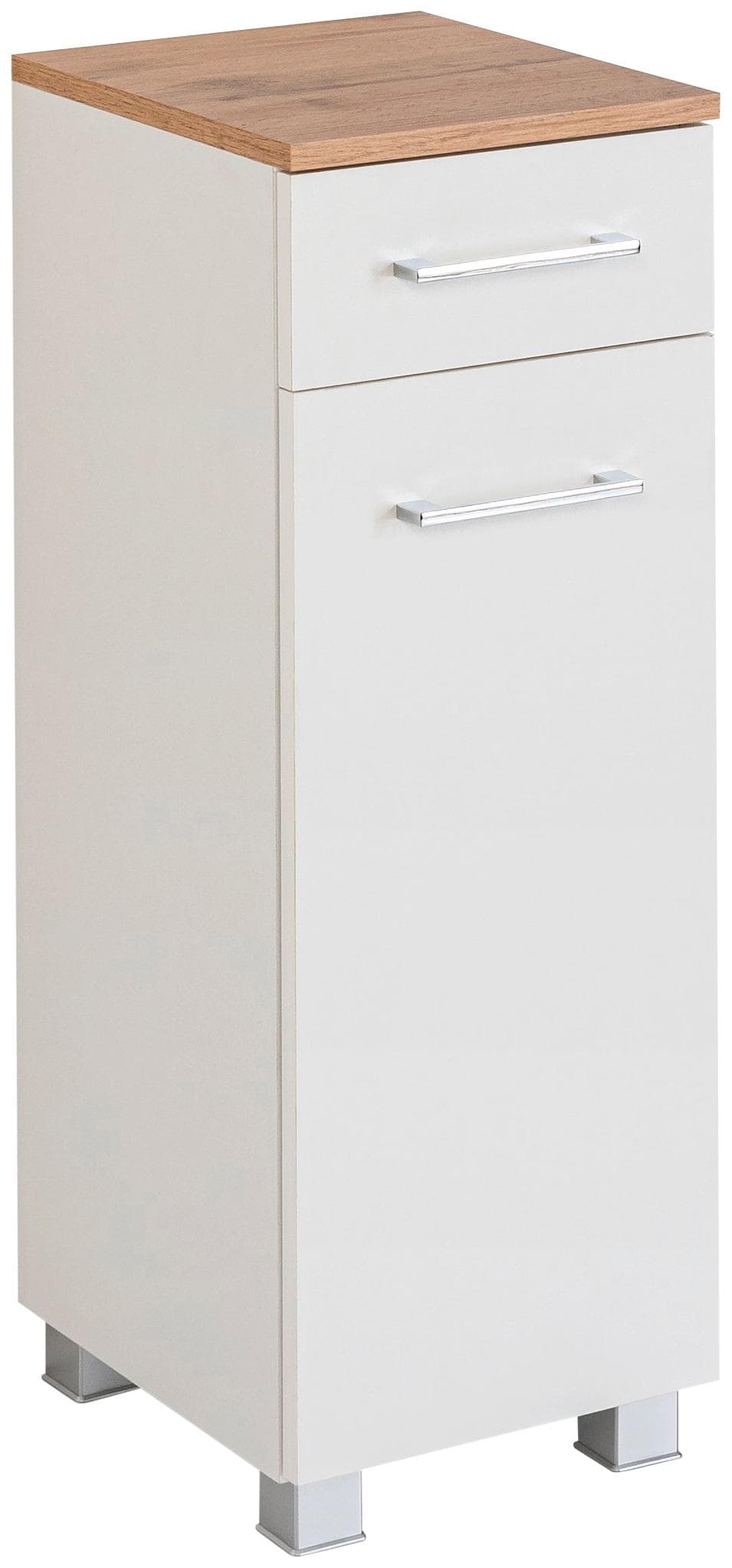 Unterschrank WELLTIME Avignon Weiß mit Schublade und Tür