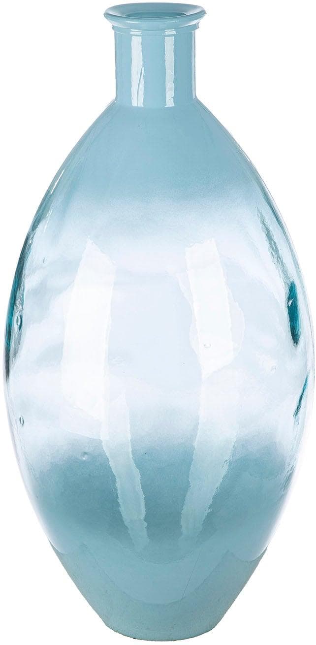 Gilde Bodenvase Novelle blau Glas bauchig