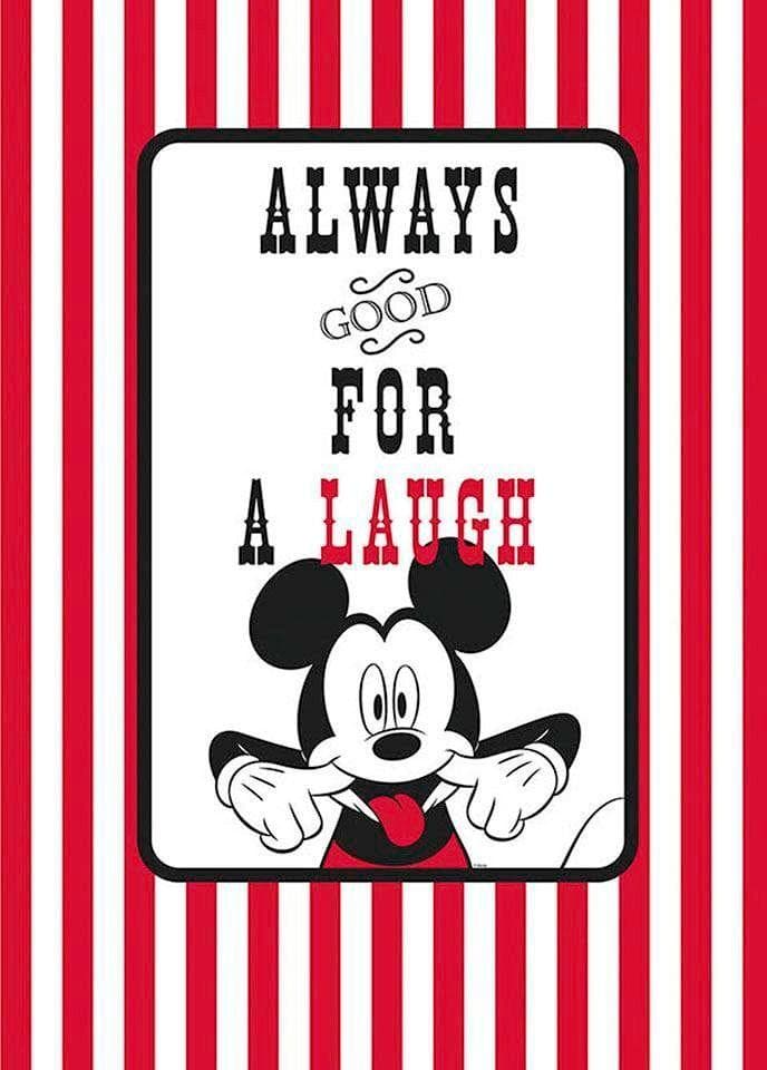 KOMAR Bild Mickey Mouse Laugh bunt Vintage Poster Wandbild
