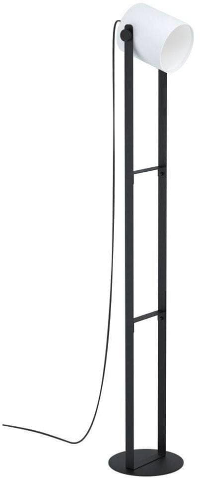 EGLO Stehlampe Hornwood 1: Schwarz-Holz Design mit Schwenkbarer Leuchte