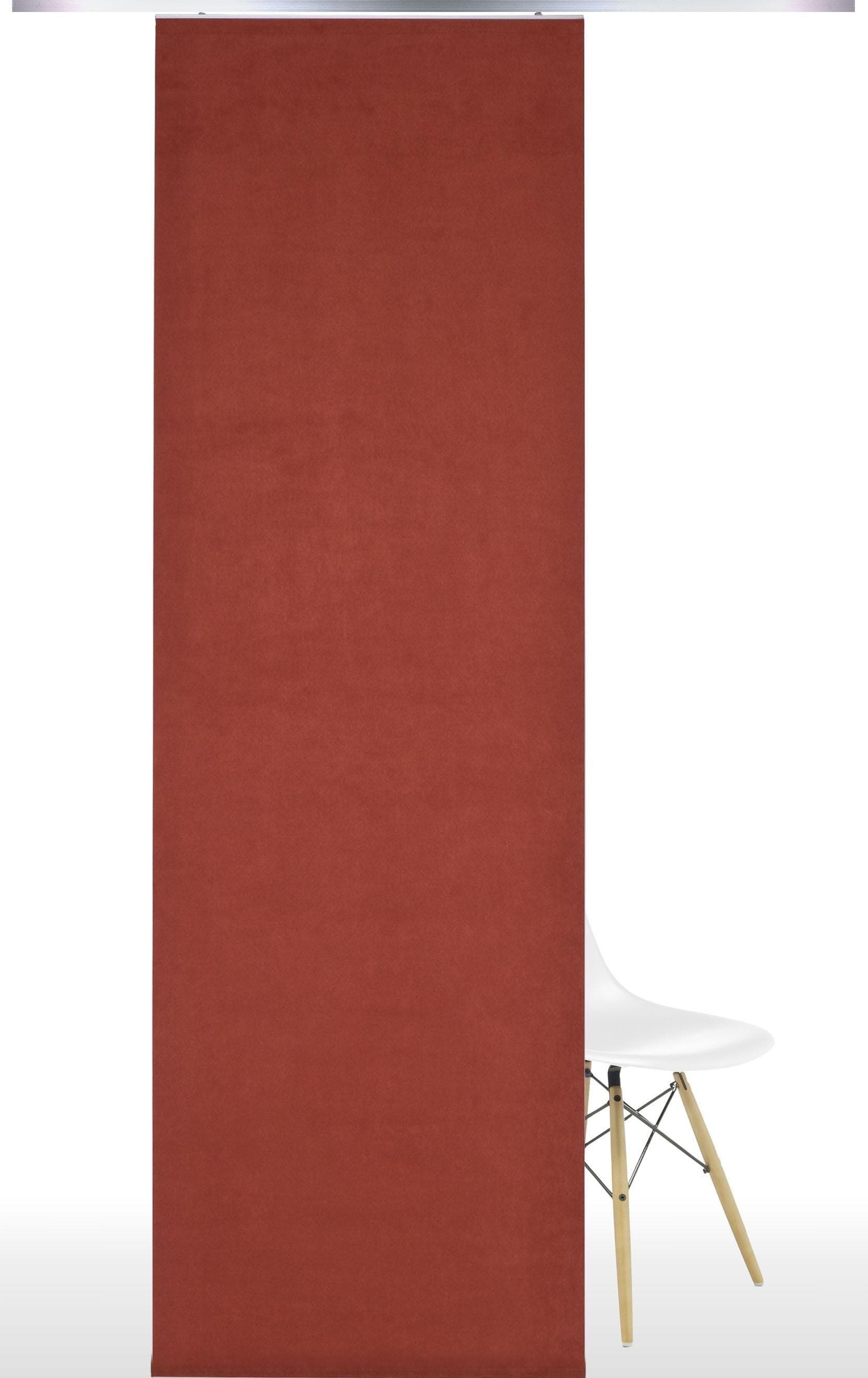 LIEDECO Schiebegardine Rot Blickdicht Klettband