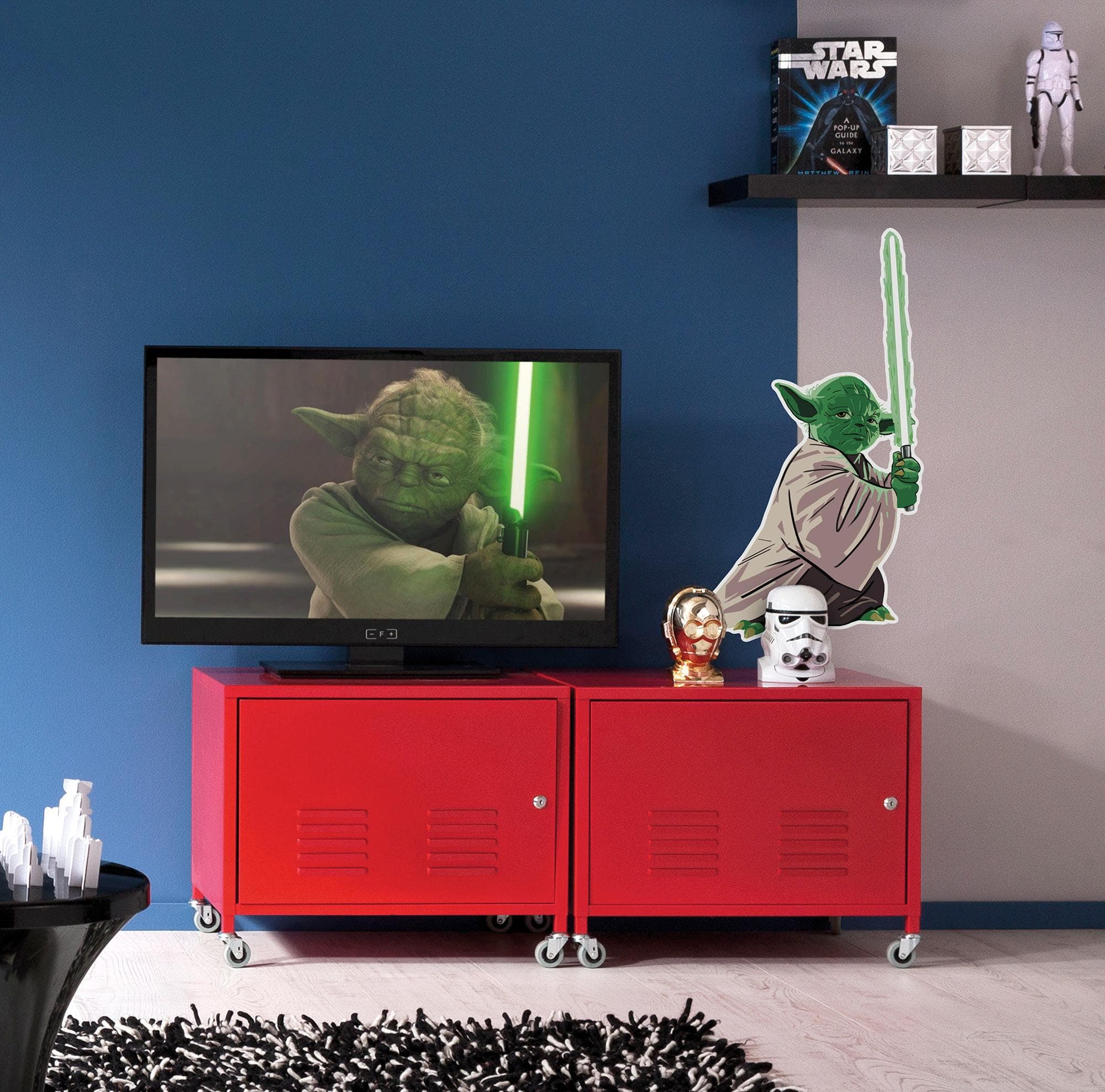 Wandtattoo Star Wars Yoda Training Session Grün 50x70 cm Disney Komar