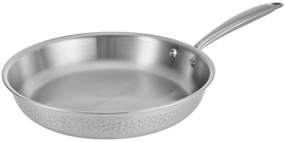 RESTO KITCHENWARE Crater Pfanne Tri-Ply Edelstahl Aluminium Ofenfest Silber