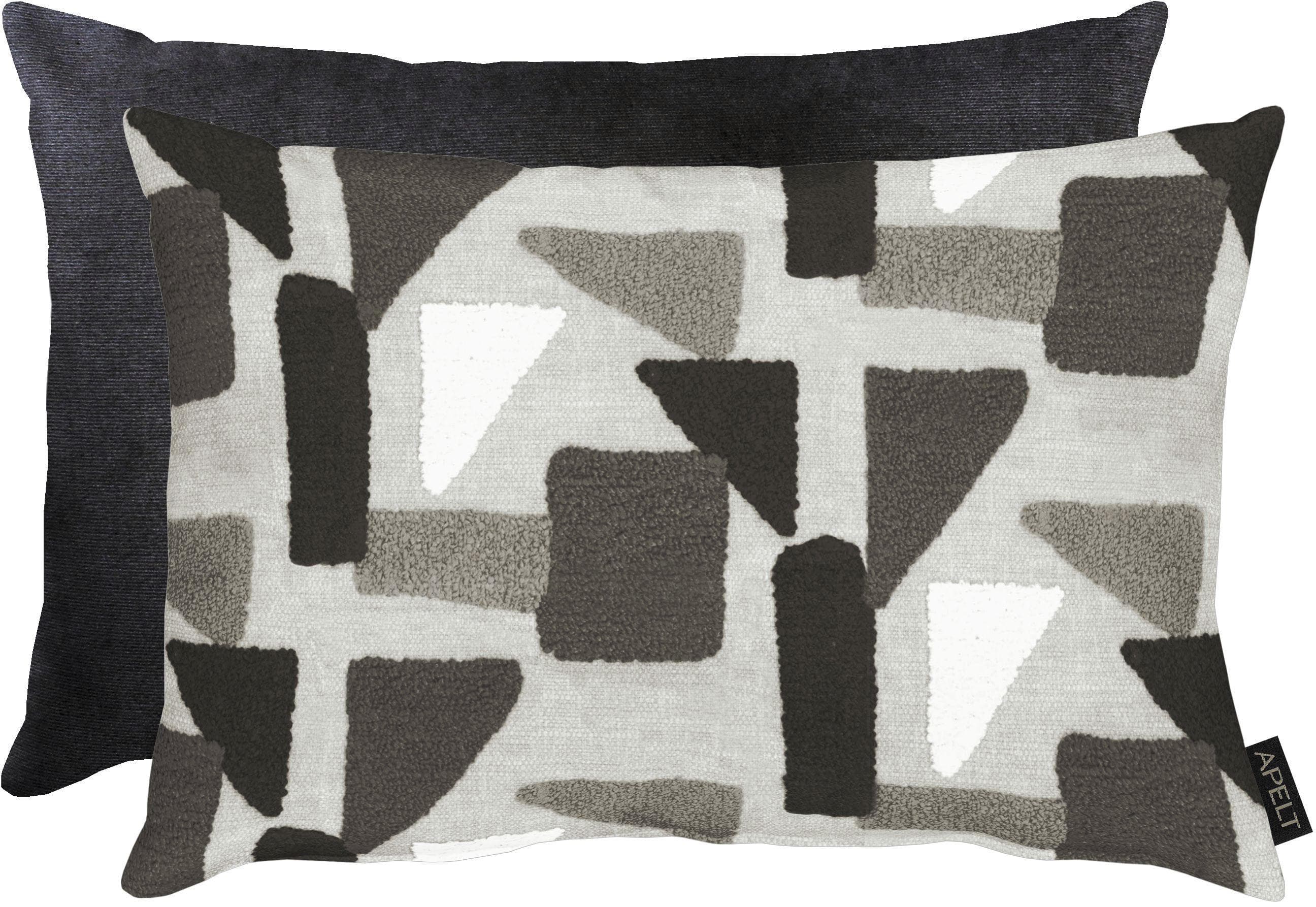 APELT Dekokissen Tablo Grau Schwarz Wendekissen mit Füllung