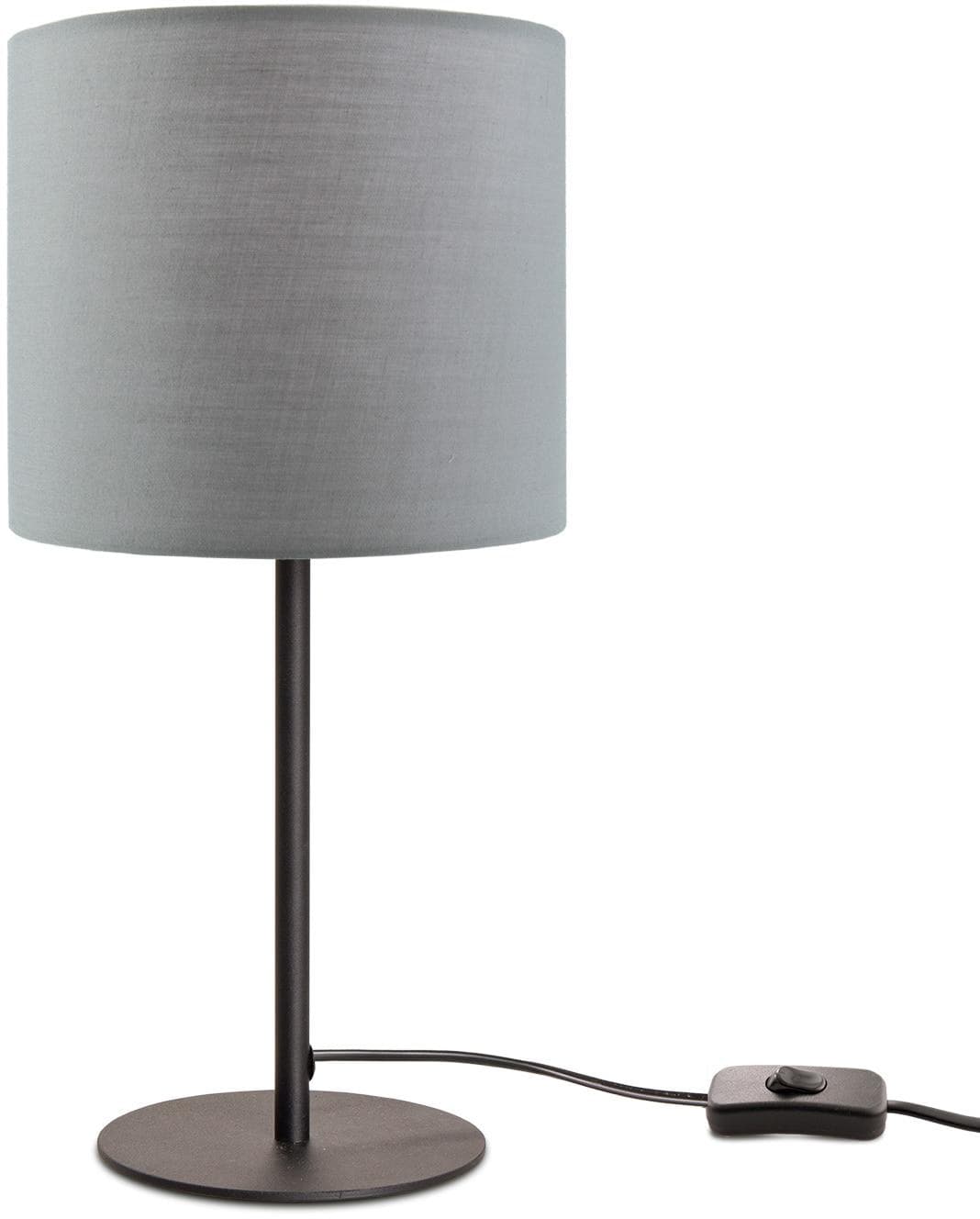 PACO HOME Tischleuchte Uni Color Schwarz E14