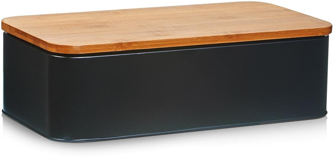 Zeller Present Brotkasten Bamboo Schwarz