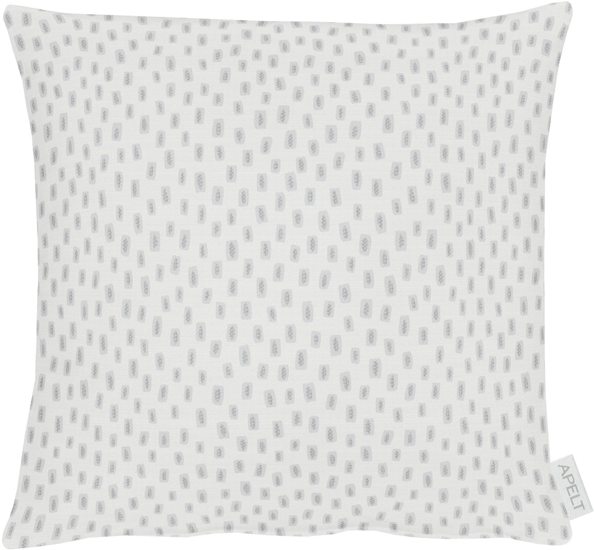 Apelt Dekokissen 40x40cm Silber Weiß Gepunktet Kissenhülle