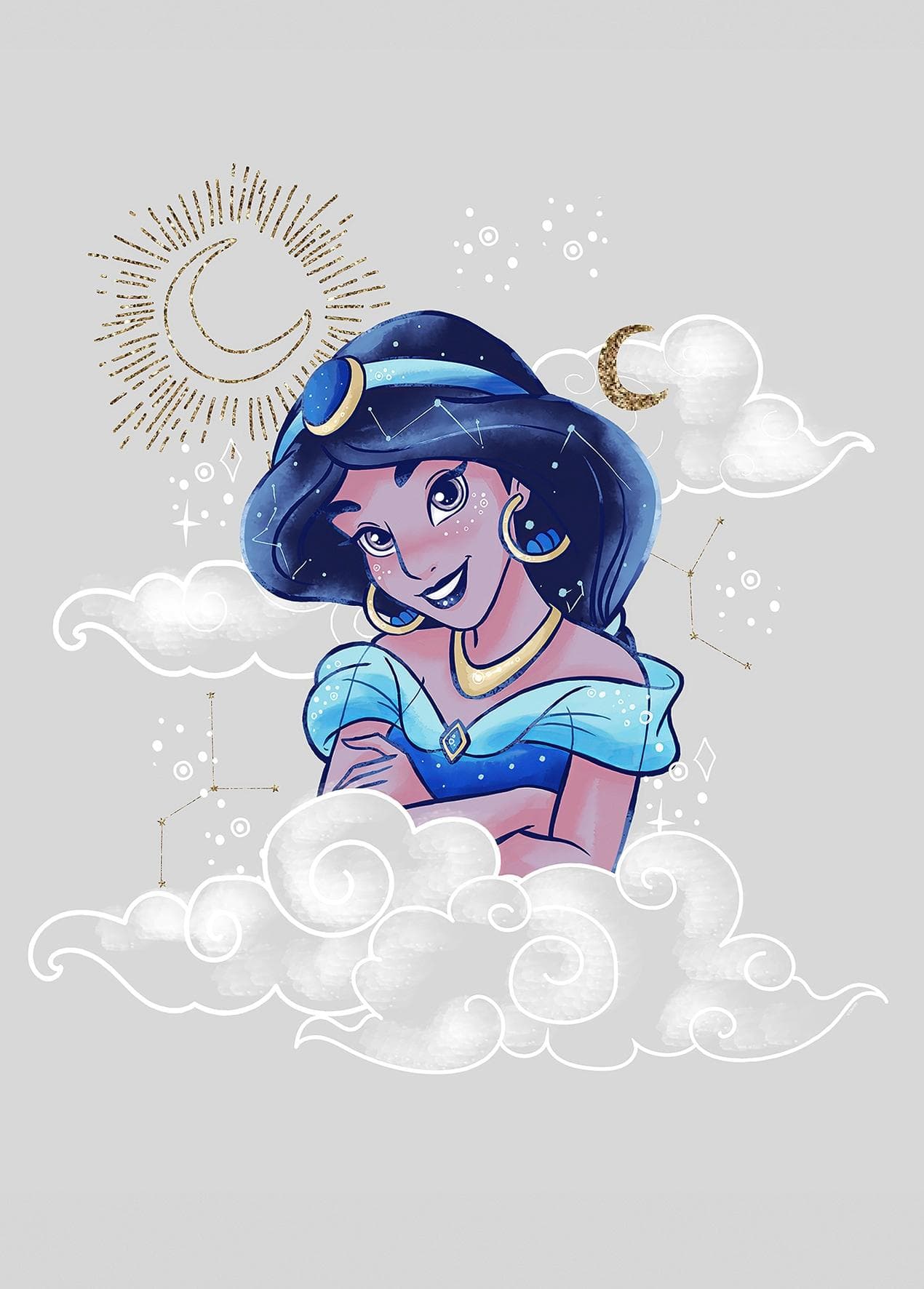 KOMAR Bild Jasmin Clouds bunt Disney Kinderzimmer