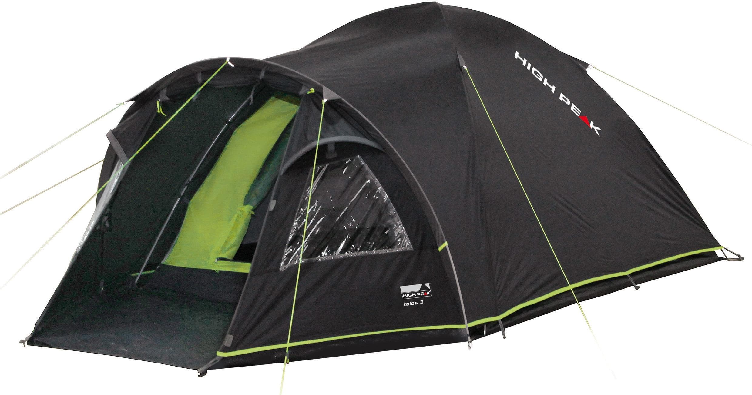 HIGH PEAK Talos 3 Kuppelzelt 3 Personen Dunkelgrau Grün