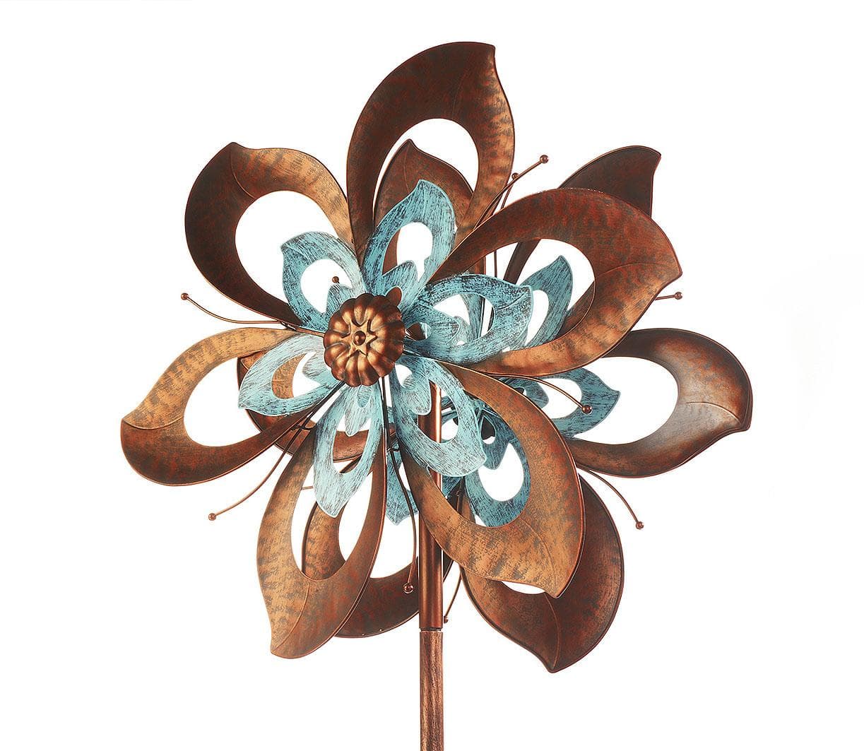 LOCKER Gartenstecker Windrad braun Metall XXL