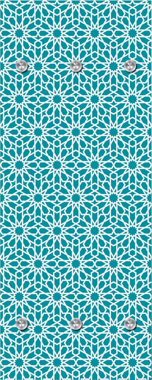 QUEENCE Garderobenleiste Blumenmuster türkis weiß