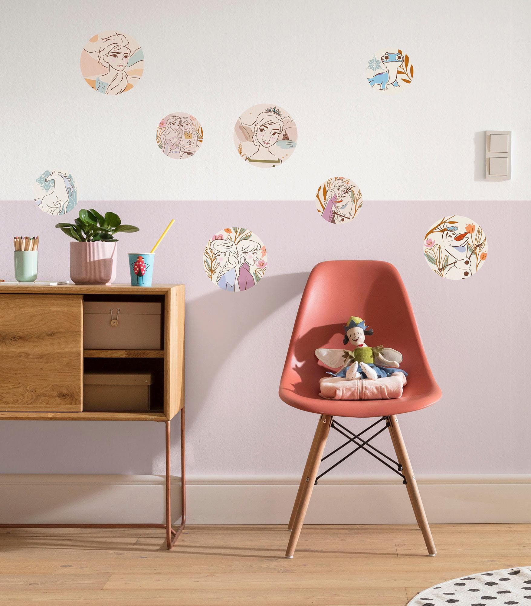 Wandtattoo KOMAR "Frozen Destiny" 50 x 70 cm Blumen Disney Wald