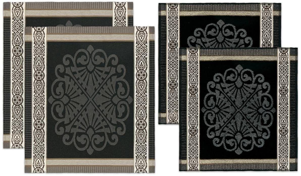 DDDDD Geschirrtuch Combiset 4 Stk. Dunkelgrau 100% Baumwolle