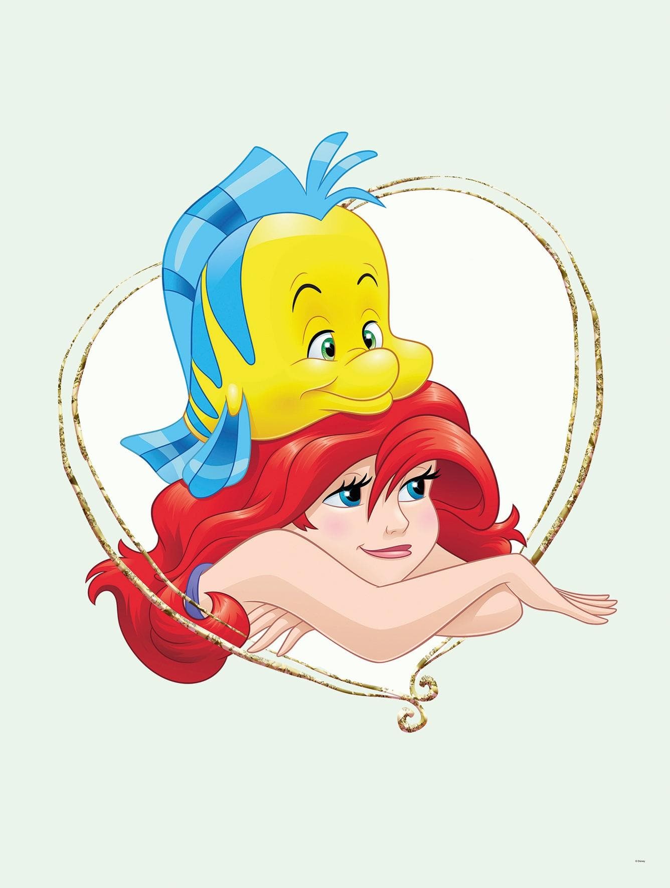 KOMAR Bild Ariel & Fabius bunt Disney Kinderzimmer Wandbild