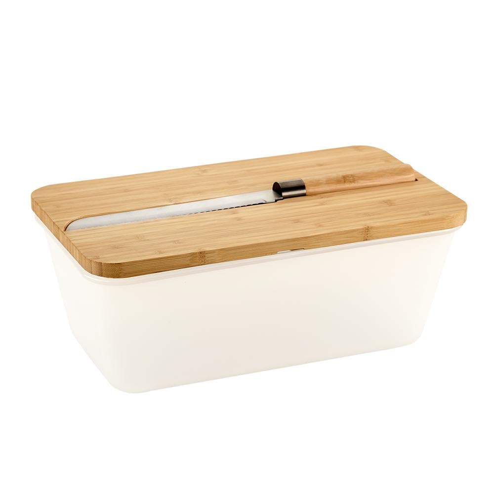 Brotkasten KESPER 'Brotbox mit Messer' beige